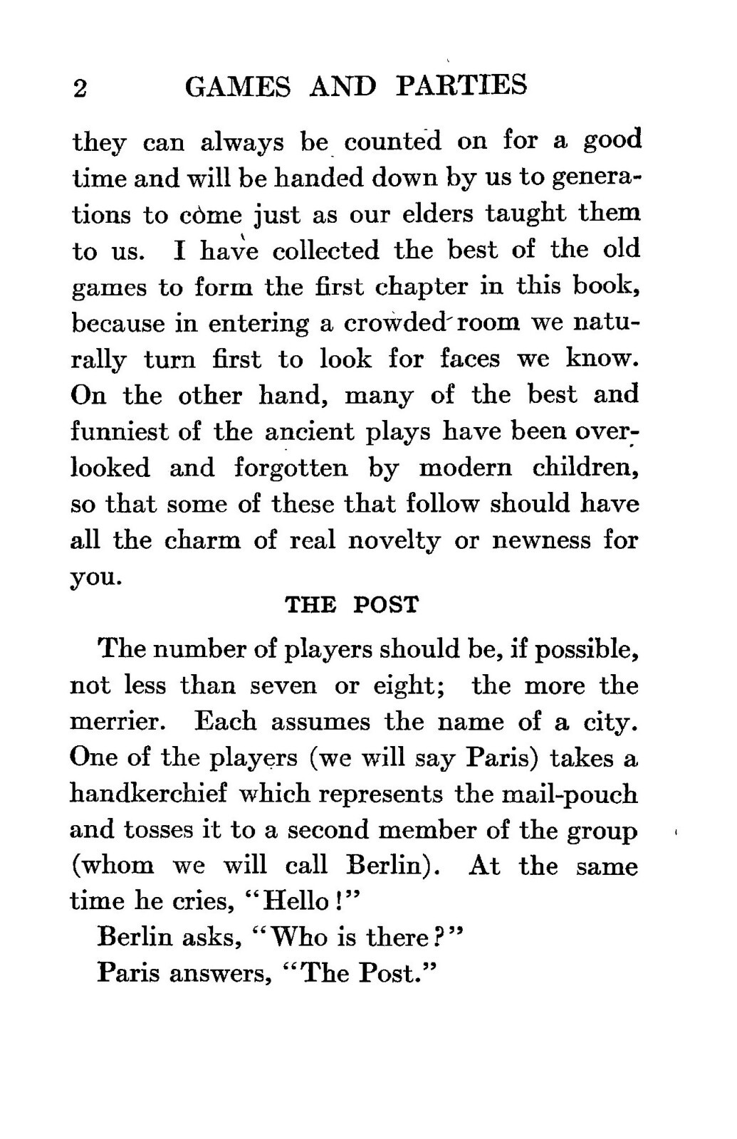 Games And Parties For Children “1916” 194 Pages