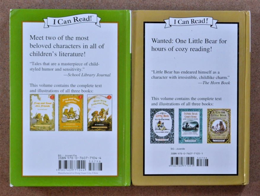 Lot of 2 Adventures of Frog and Toad & Little Bear Treasury Books Arnold Lobel