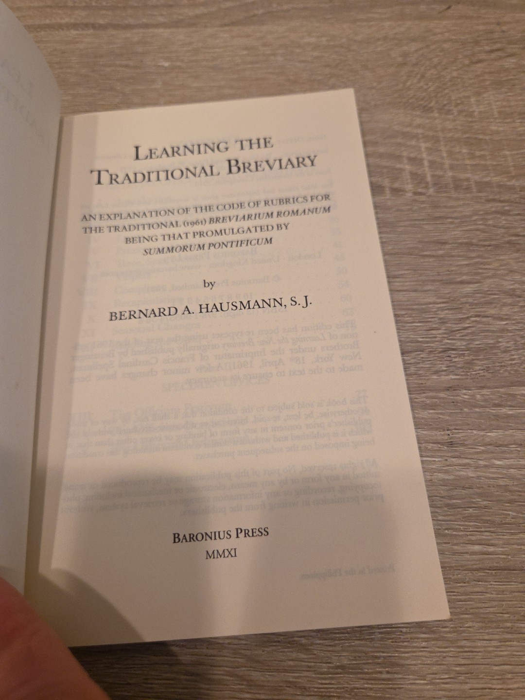 Learning the Traditional BreviaryBrnard A. Hausmann, S. J.
