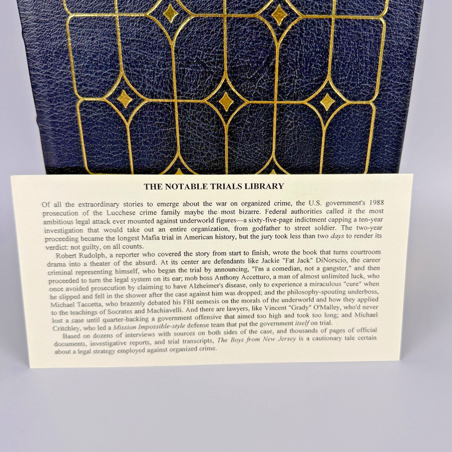 The Boys from New Jersey – Gryphon Editions Notable Trials Library Leather HC