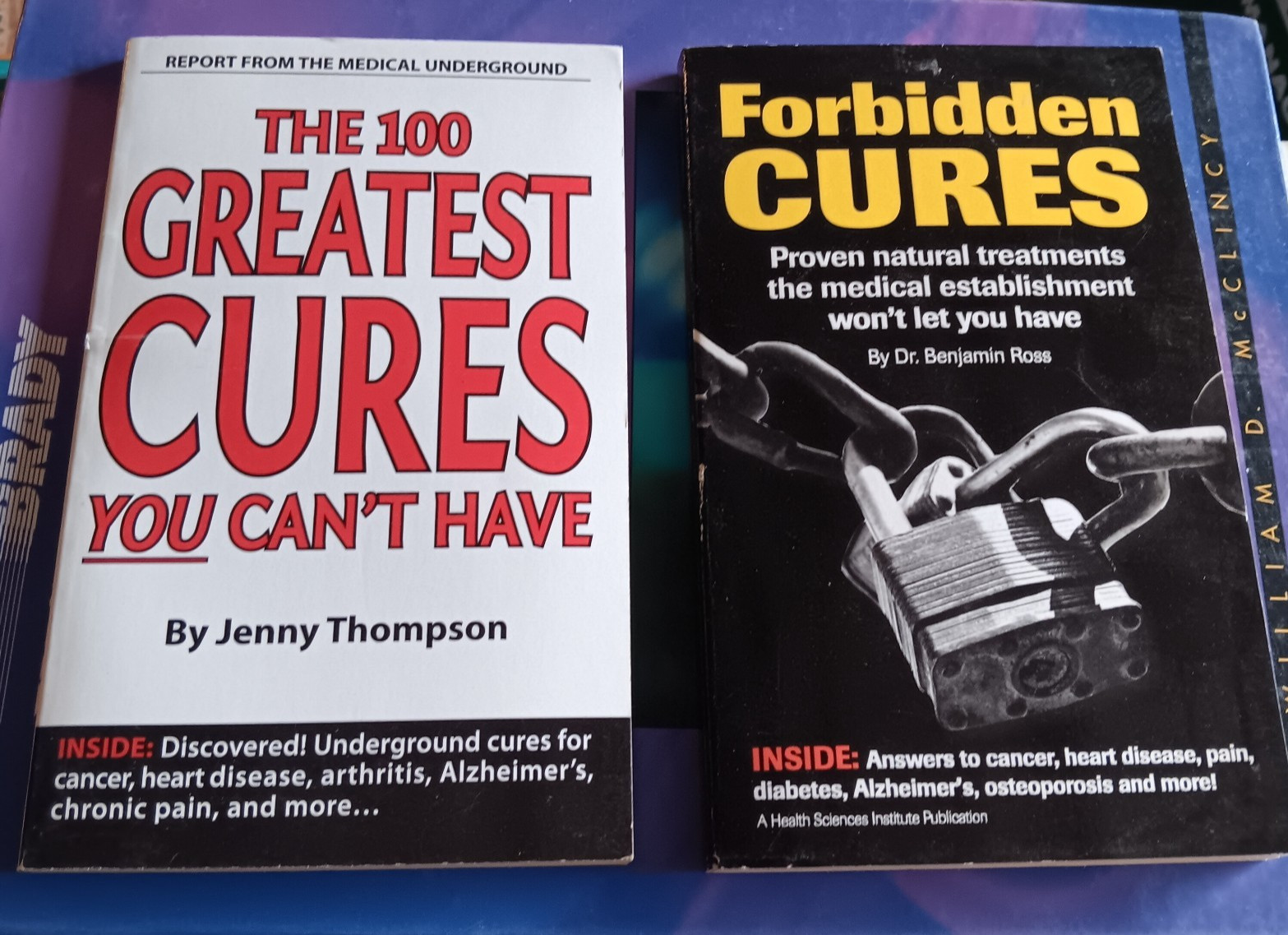 Health Cure Paperback Book Lot Jenny Thompson Benjamin Ross Natural Remedies