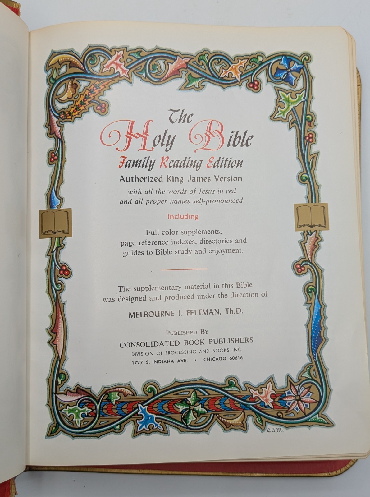 1973 Holy Bible Family Reading Edition King James Version Excellent Unused