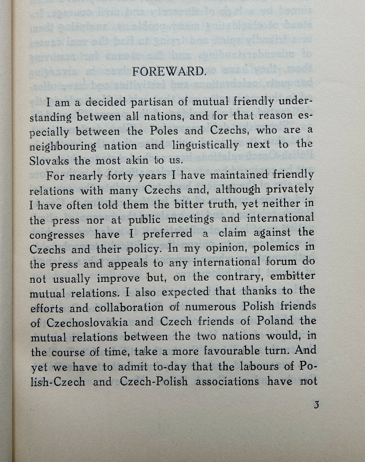 POLISH -CZECH RELATIONS BY WACLAW LYPACEWICZ 1936 SOFTBOUND
