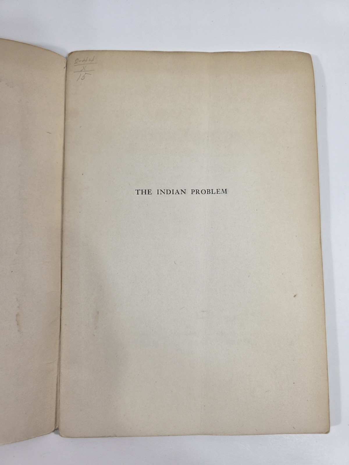 The Indian Problem Viscount Halifax 1942 Oxford University Press 31 Pages