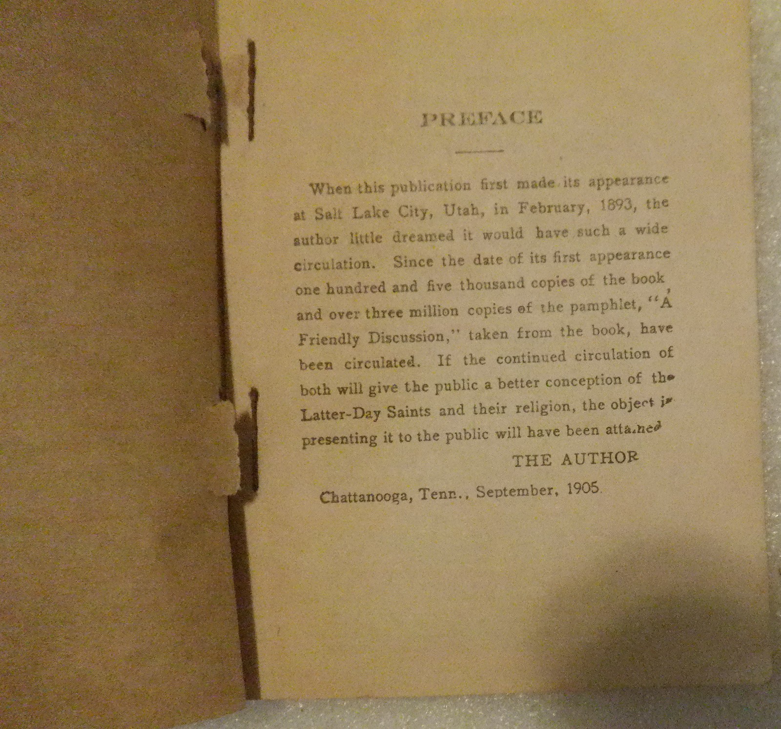 Mr. Durant of Salt Lake City: “That Mormon”./ FAIR 1905 Softcover. 221 pages.