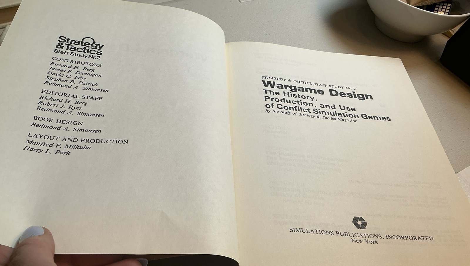 Wargame Design SPI Strategy & Tactics Staff Study No 2 Dust Jacket Excellent