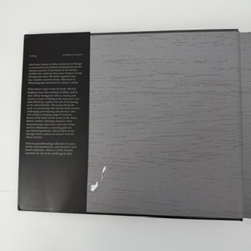 Alinea Cookbook Grant Achatz Hardcover Ten Speed Press 2008 Molecular Gastronomy