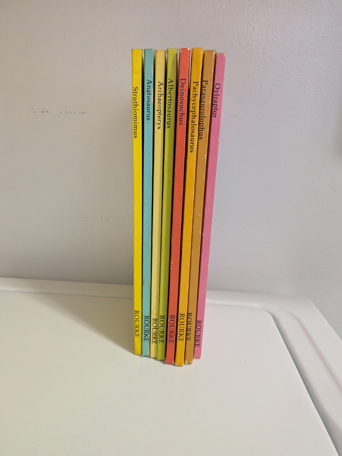 Lot of 8 Hardcover Dinosaur Library Series Books 1980s Rourke Publishing Vtg