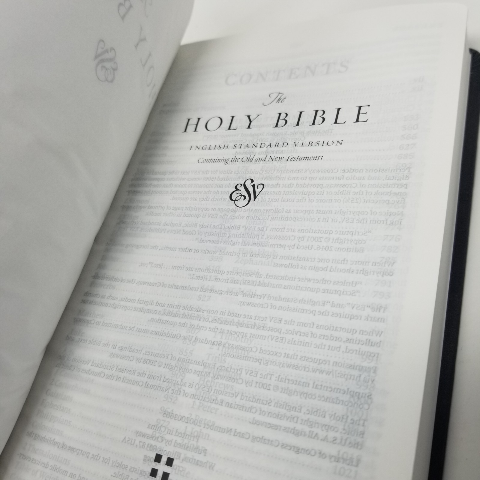 holy bible english standard version crossway Black Leather Bound