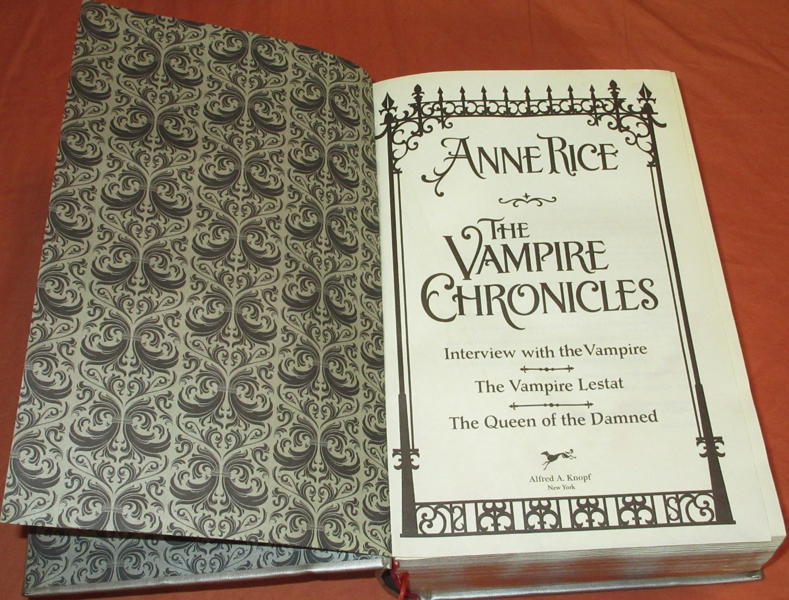 Vintage 1988 “THE VAMPIRE CHRONICLES” Hardcover Borzoi Book by Anne Rice
