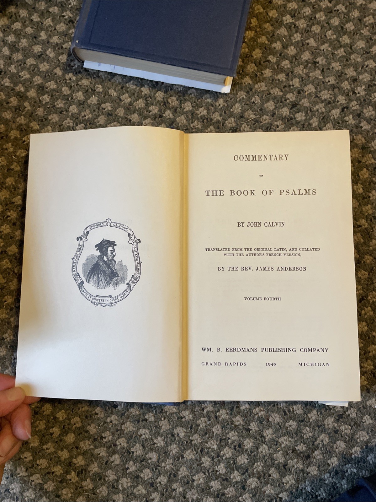 Calvin’s Commentary on Palms 5 Volume Set Eerdmans 1949 Hardback