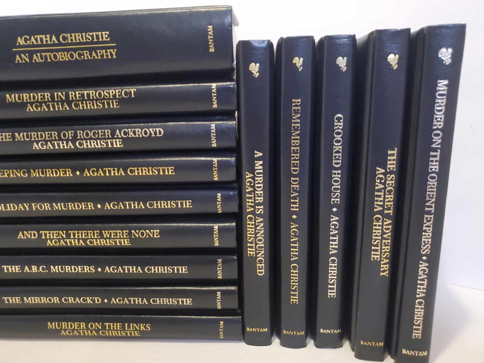 Agatha Christie Mystery Collection Bantam Leatherette HC Editions – Lot of 19