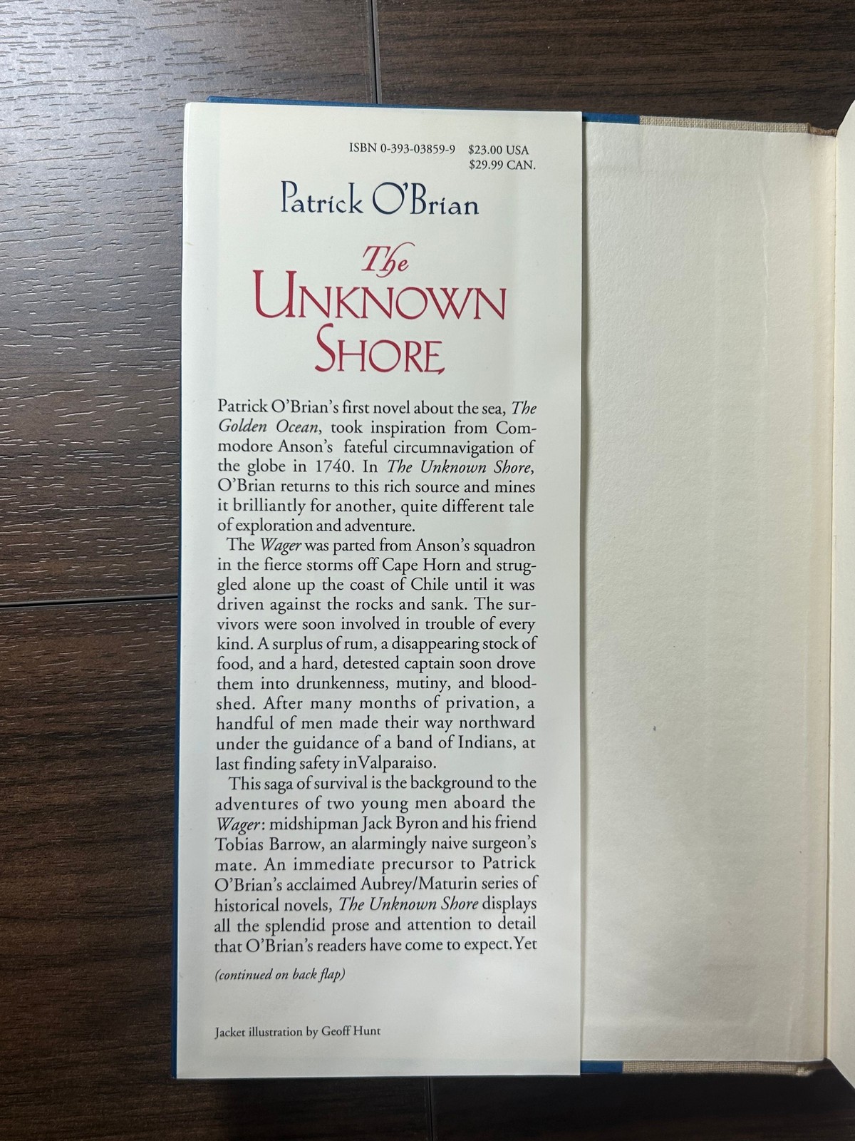 O’Brian THE UNKNOWN SHORE 1st American Edition 1st Printing 1995 Norton DJ