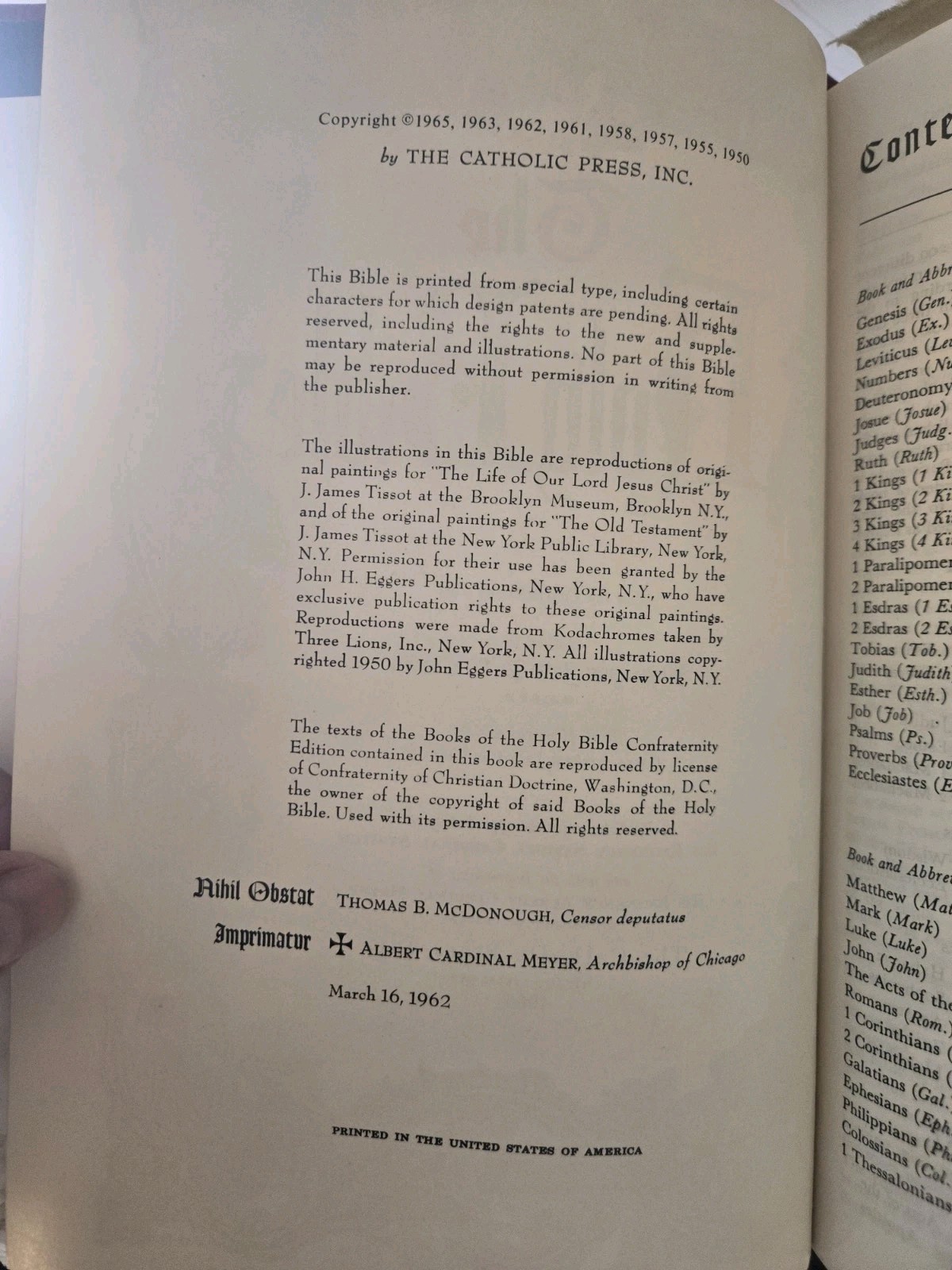 The Holy Bible Holy Angels Edition 1965 The Catholic Press Red Vintage Antique