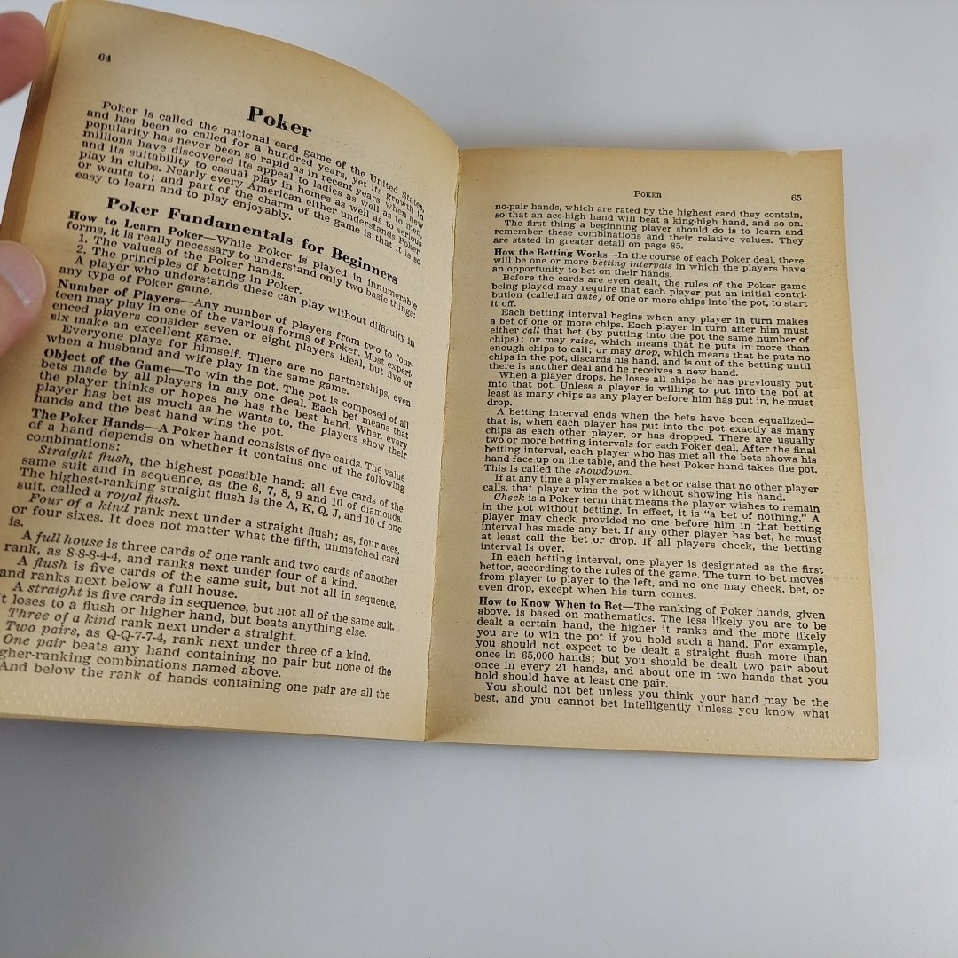 The Official Rules Of Card Games 54th Edition 1966 Whitman PB