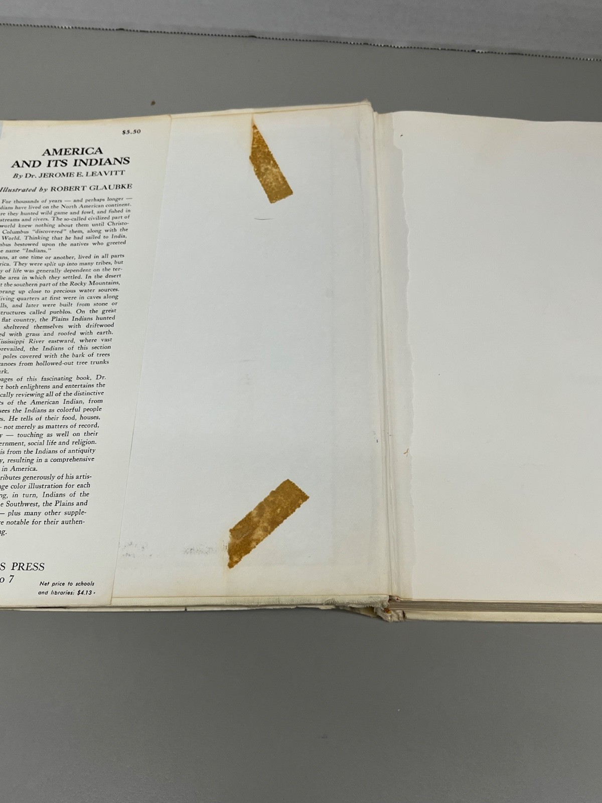 America and Its Indians by Dr Jerome E. Leavitt 1963