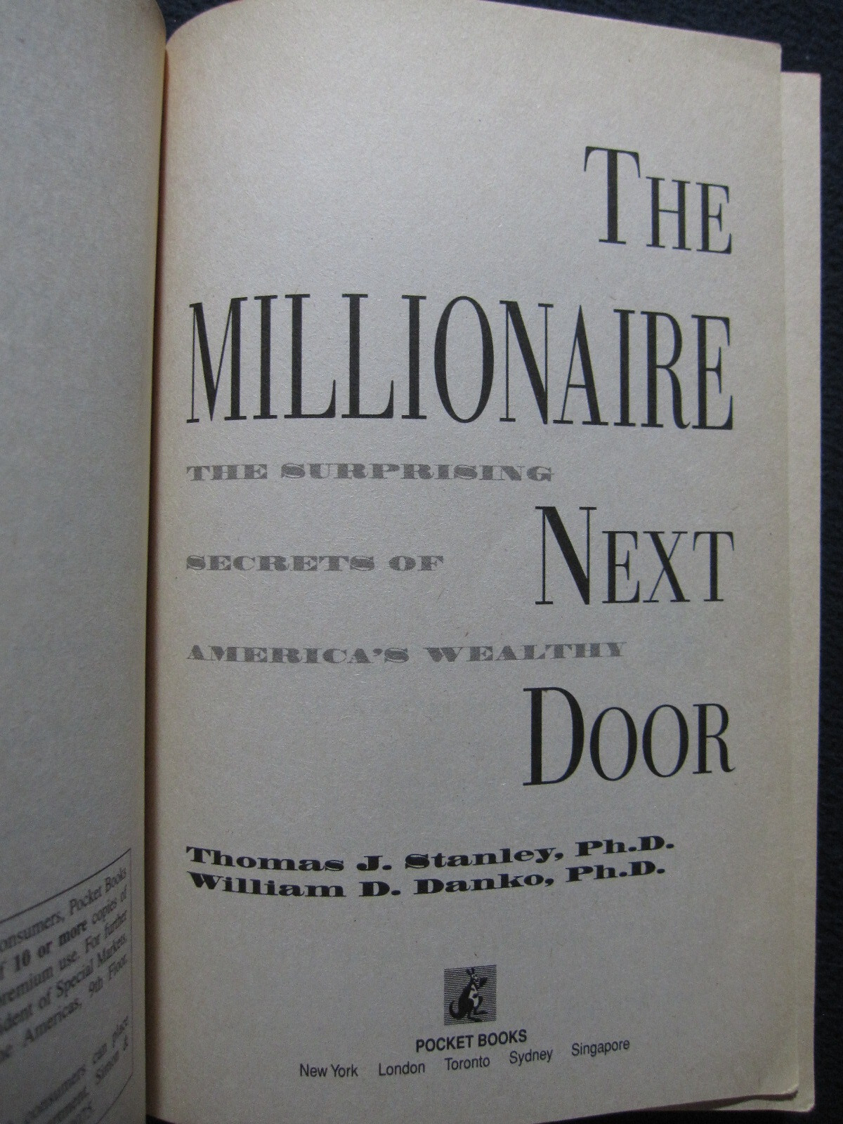 The Millionaire Next Door by Stanley, Thomas J. and Danko, William D.