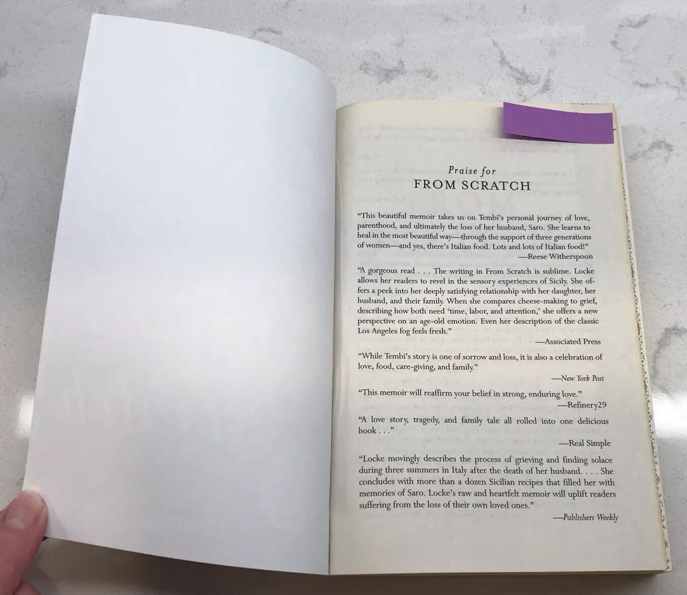From Scratch by Tembi Locke Memoir of Love, Sicily, & Finding Home SIGNED PB