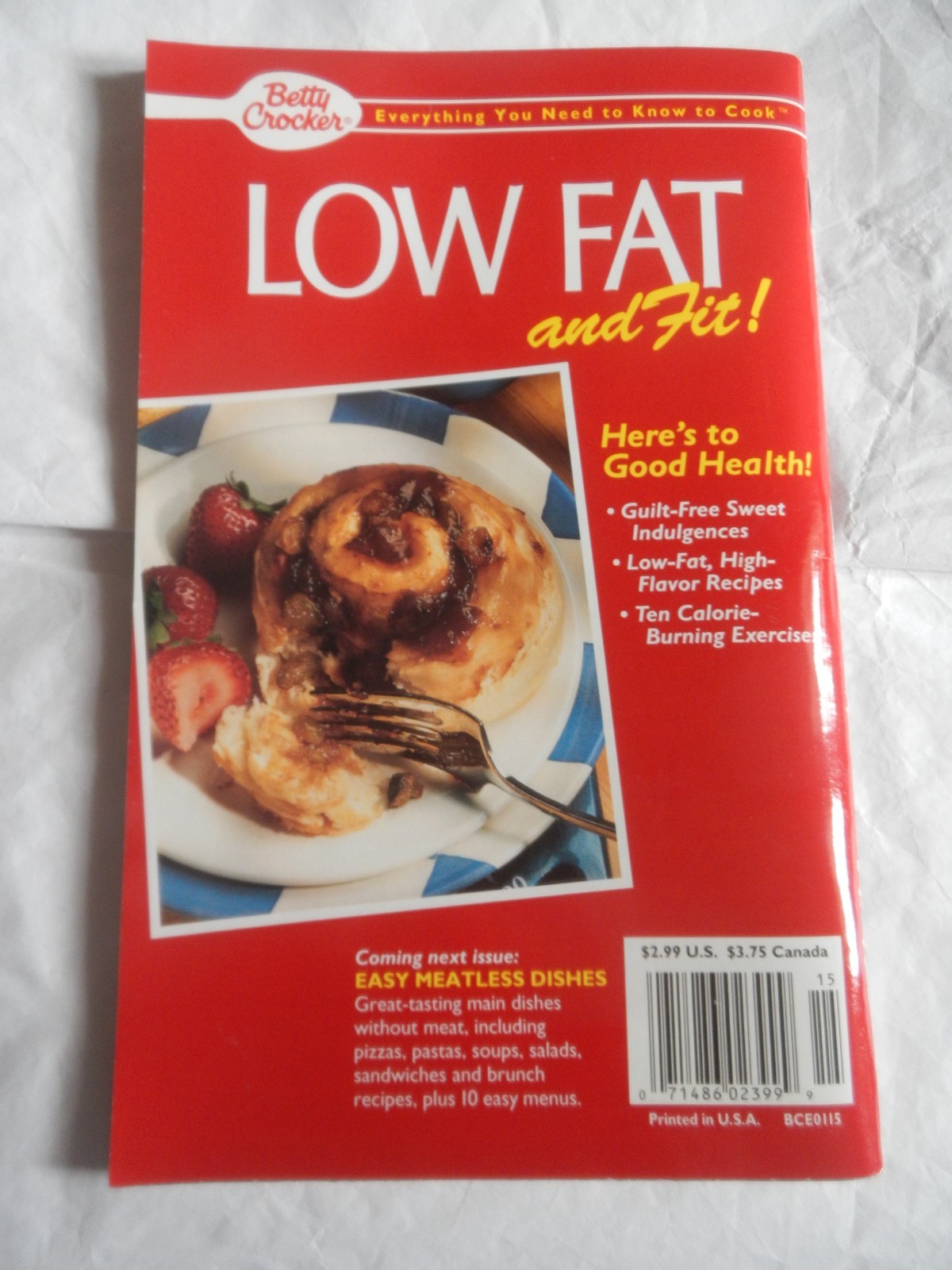 BETTY CROCKER 75th Anniversary LOW FAT Recipe Booklet -1996 90 Pages