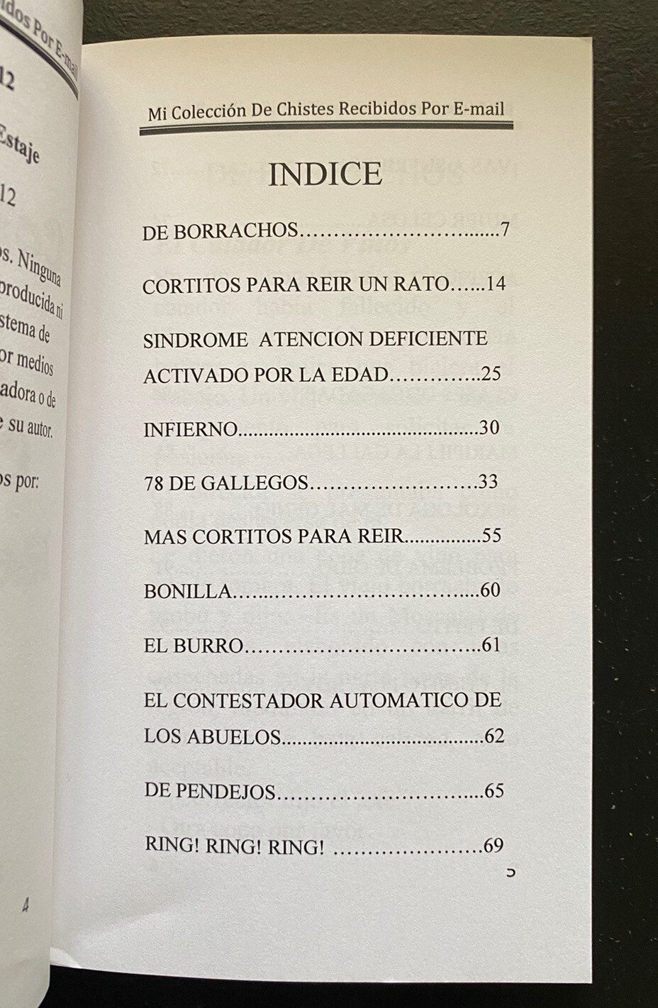 Libro de Chistes “Mi Colección De Chistes Recibidos Por E-Mail” jokes in Spanish