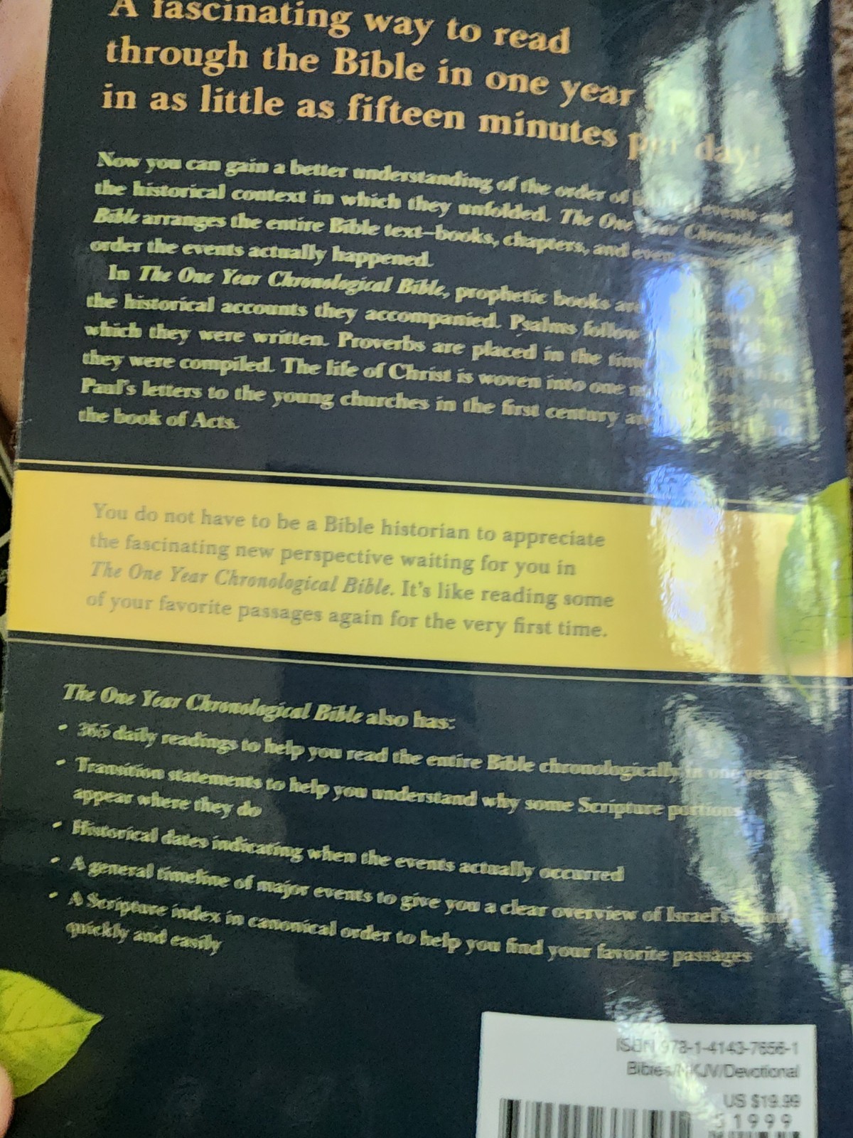 One Year Chronological Bible by Tyndale House Publishers Staff (2013, Trade…