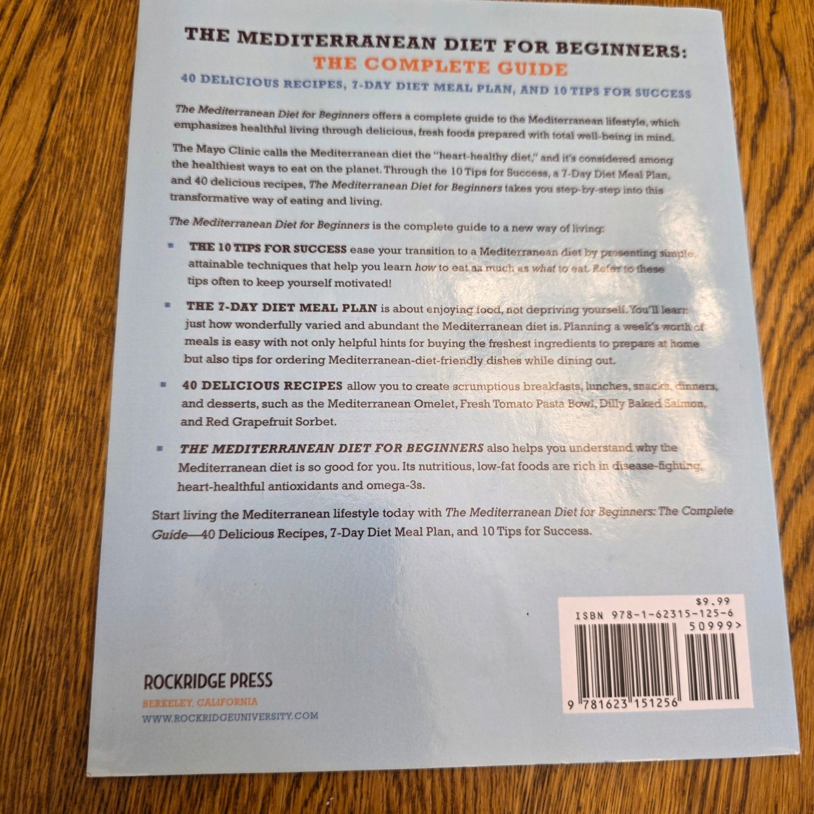 The Mediterranean Diet for Beginners Rockridge Press 40 Recipes 7 Day Meal Plan