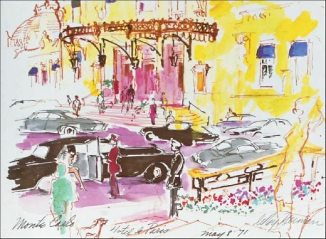 MONTE CARLO CHASE by LeROY NEIMAN ILLUSTRATED MYSTERY 1st PRINT Lightly Hurt!