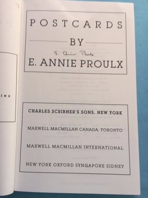 POSTCARDS – UNCORRECTED PROOF SIGNED BY E. ANNIE PROULX