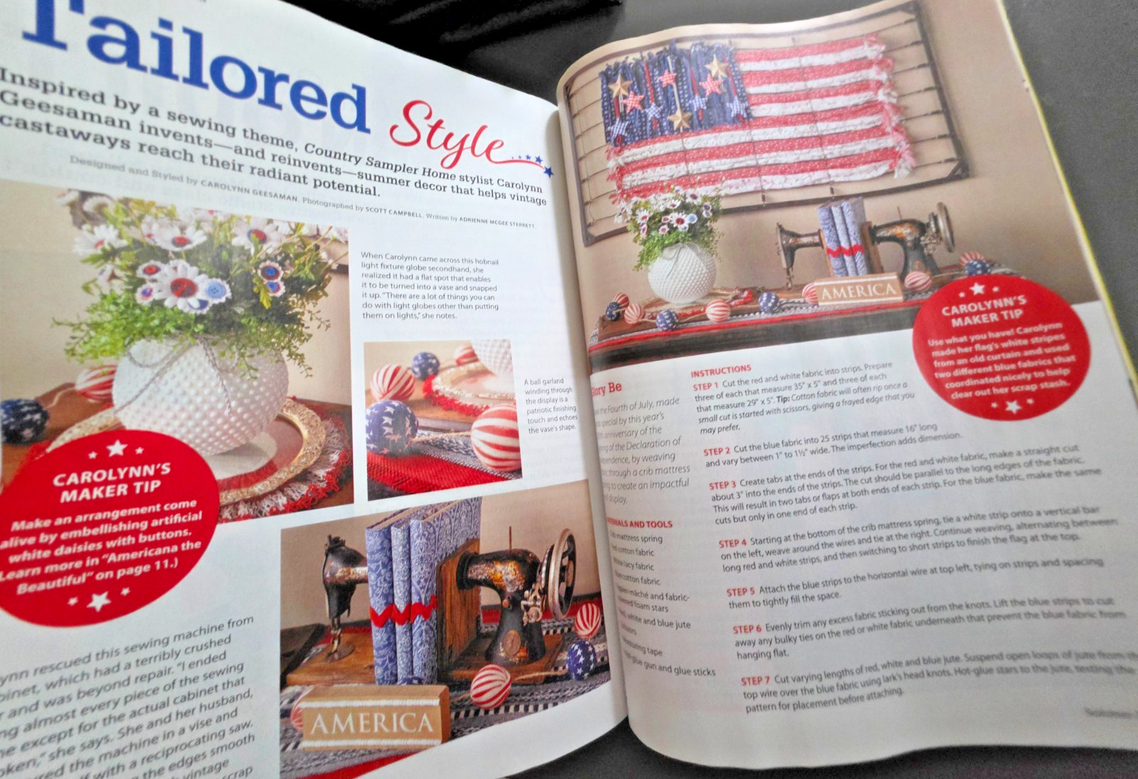 Home Magazine by Country Sampler – 20+ Easy DIYs For Summer – Present Meets Past