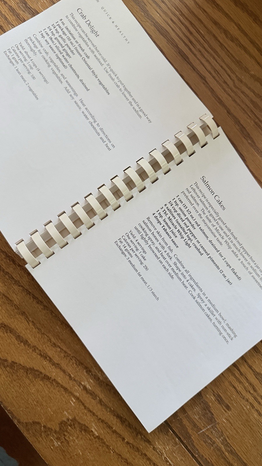 Quick & Healthy Recipes and Ideas cookbook, 1990s