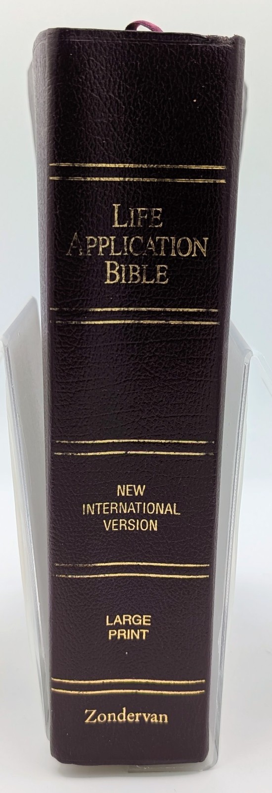 NIV Life Application Study Bible Large Print Burgundy Bonded Leather
