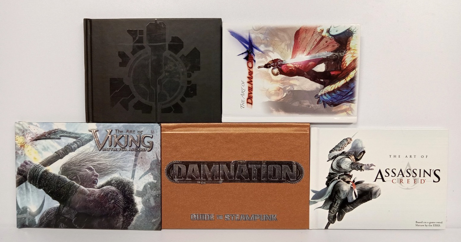 Lot of 5 Promo / Preorder Bonus Video Game Artbooks – Nice Shape, Free Shipping!