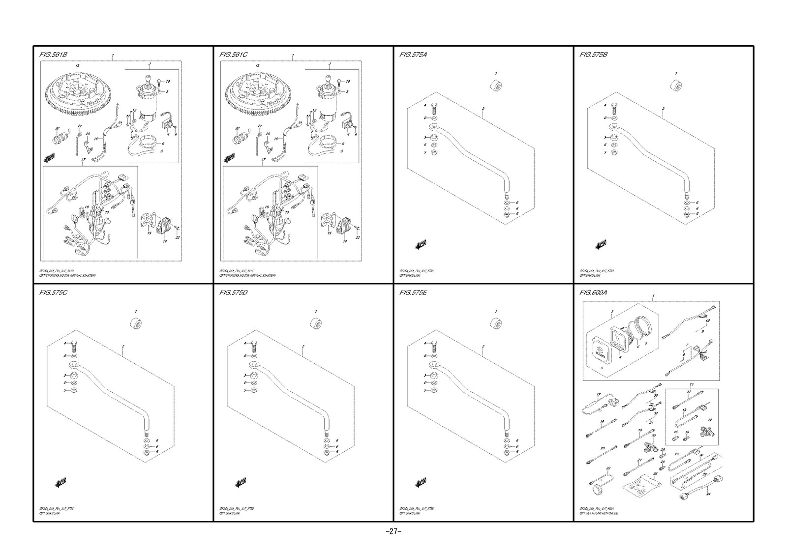 SUZUKI PARTS DF25A DF30A PARTS CATALOGUE – STEEL WIRE BOUND – PROTECTIVE COVERS