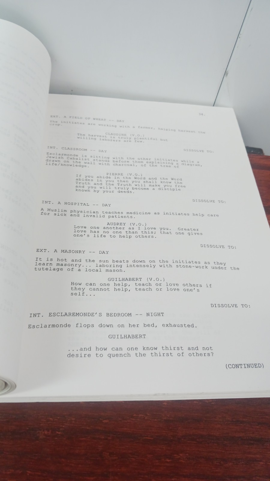 Screenplay Esclarmonde By S W Garland