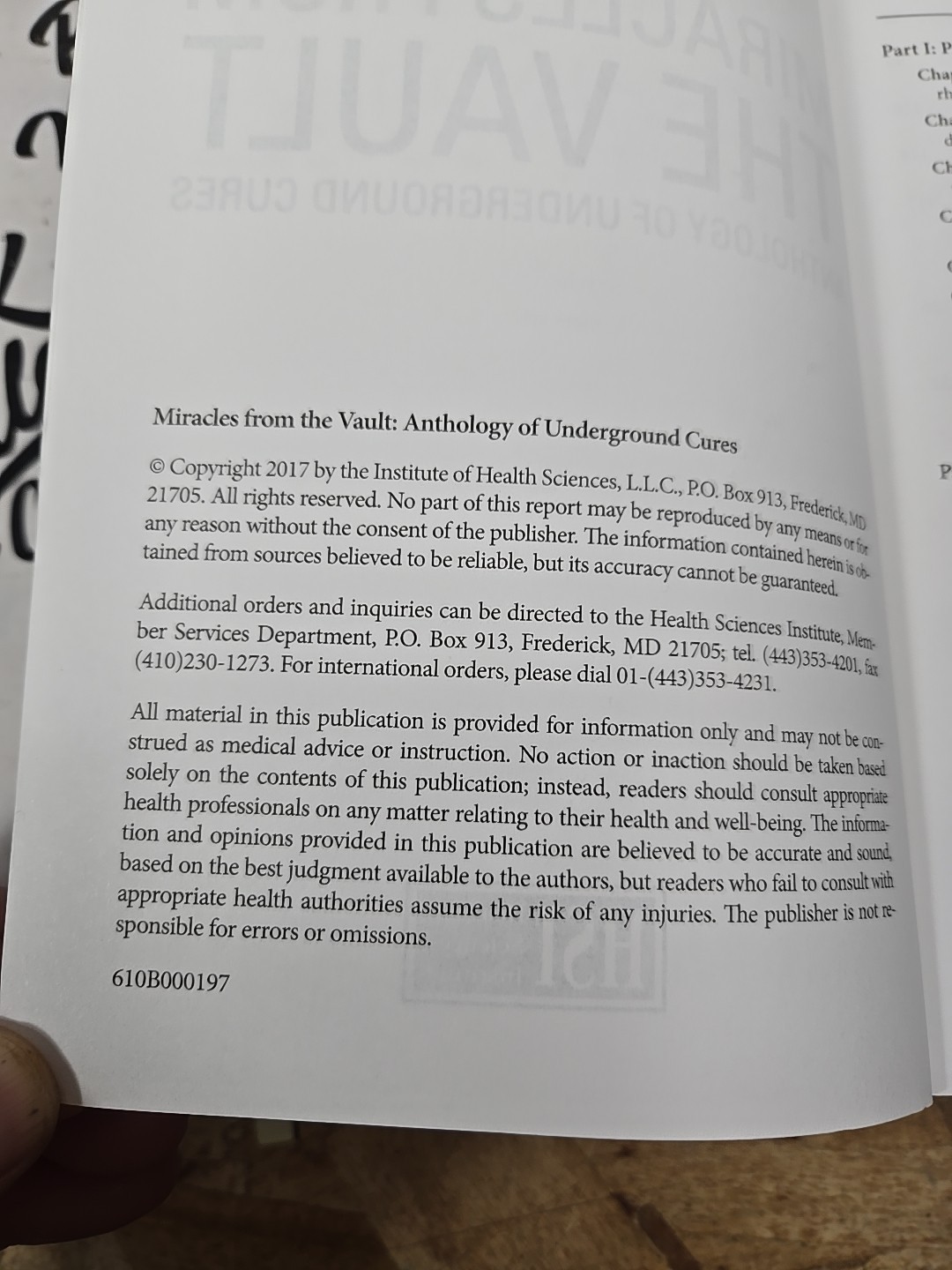 Miracles From the Vault – Anthology of Underground Cures – Paperback Book