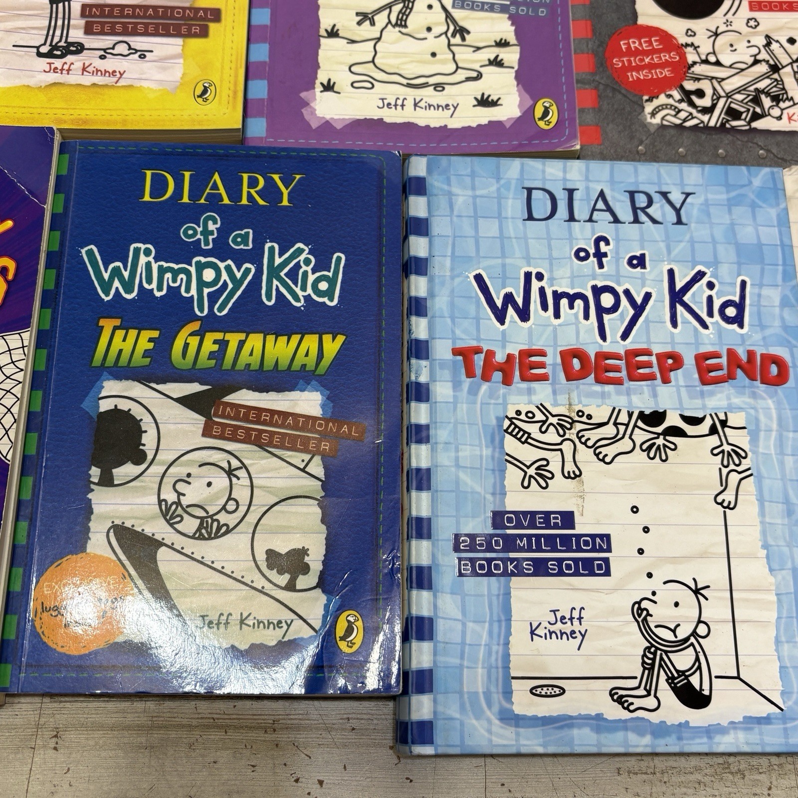 Lot Of 14 Diary of Wimpy Kid Books Movie Diary Rowley Jefferson Kinney