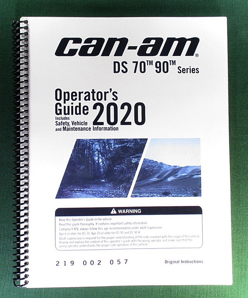 2020 Can-Am DS 90 X Owner’s Manual: 156 Pages & Protective Covers!