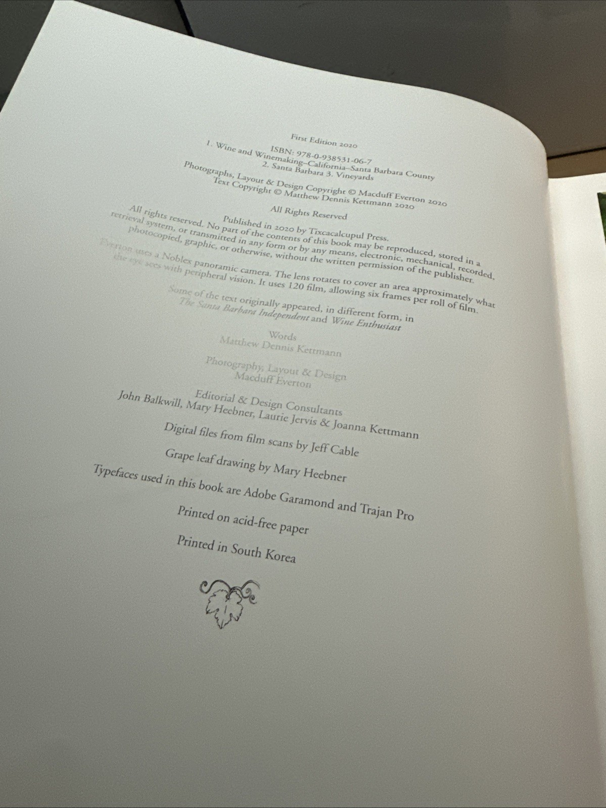 Vines & Vision : The WInemakers of Santa Barbara County by Matthew Dennis SIGNED