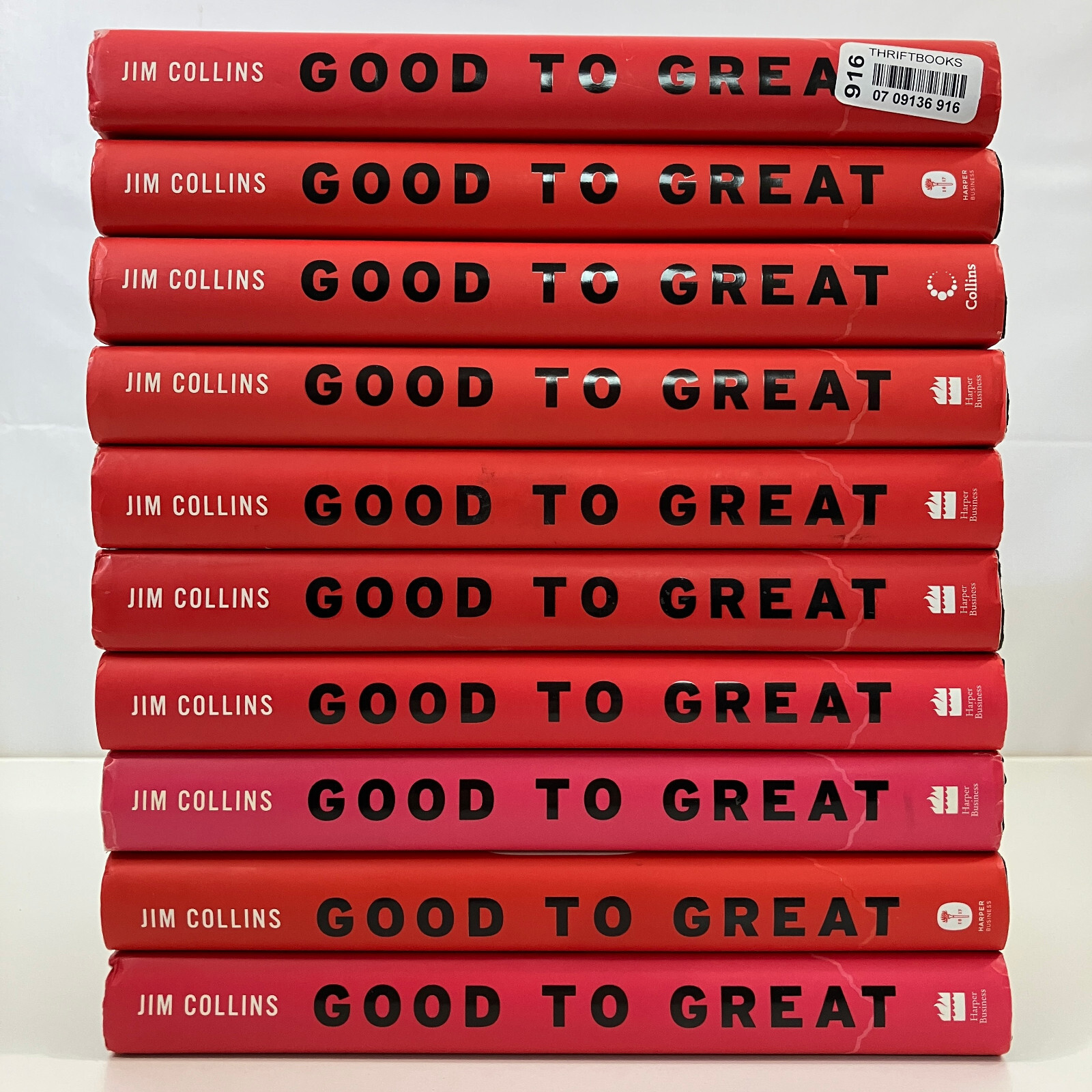 Jim Collins 10 Good to Great HCDJ Book Lot Harper Collins Business Management
