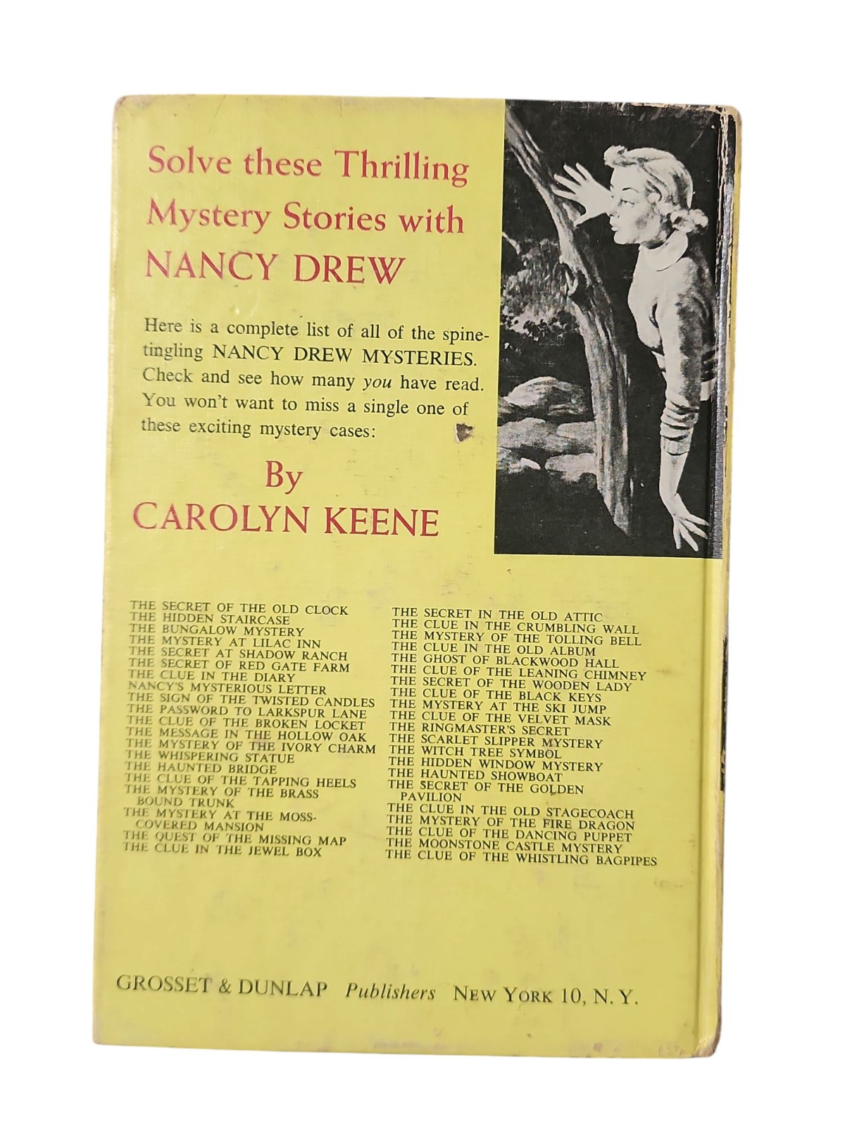 LOT OF 5 Nancy Drew Books Carolyn Keene Hardcover Mystery 1, 2, 3, 8, 18