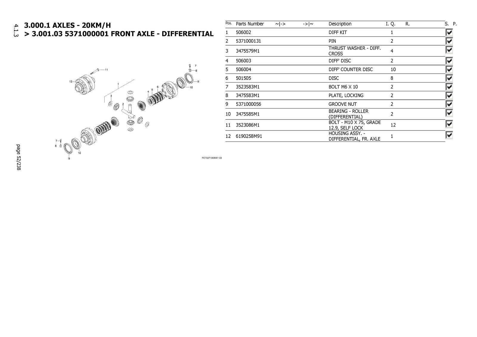 YANMAR V100 Wheel Loader Parts Catalog Manual SN YCG0V10000500103 Up – BINDER
