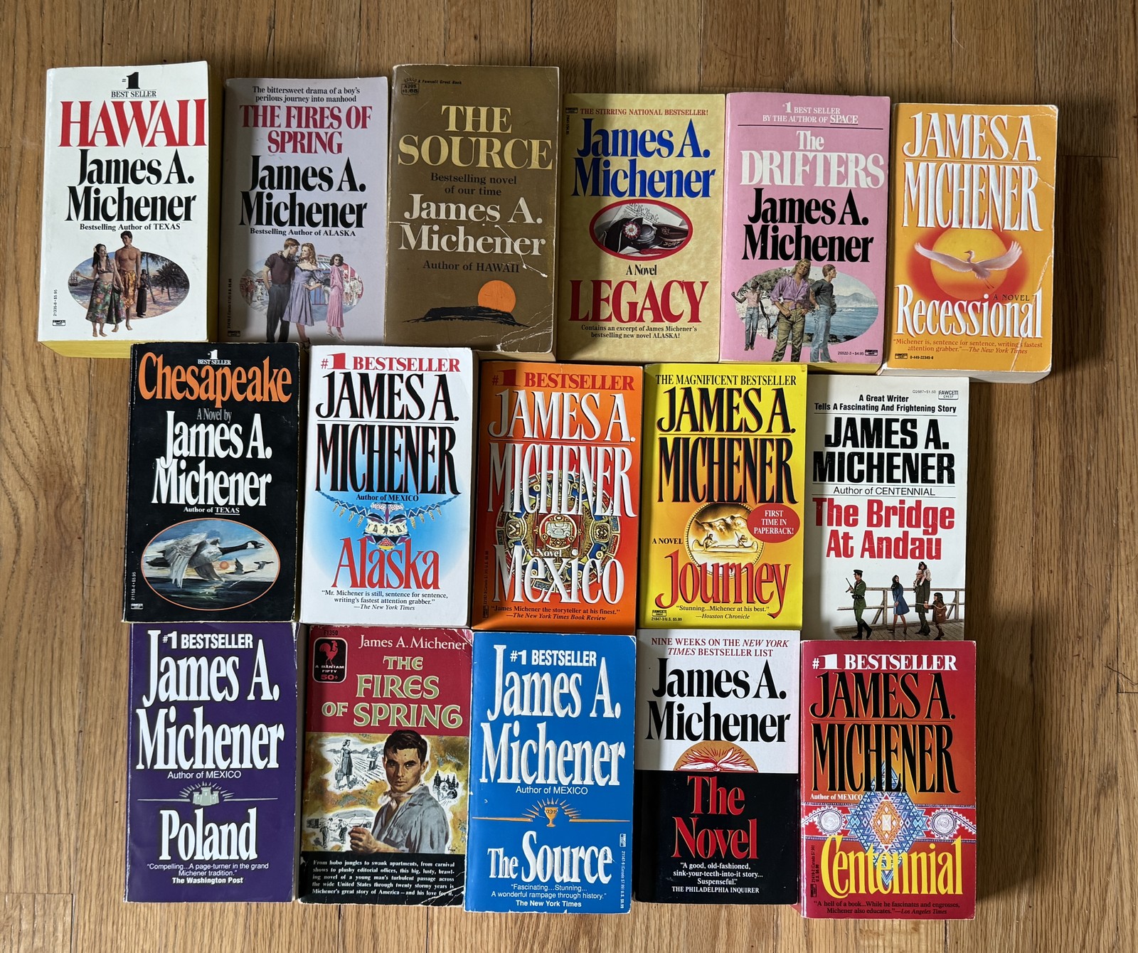 Lot 15 JAMES A MICHENER Historical Novels Hawaii Source