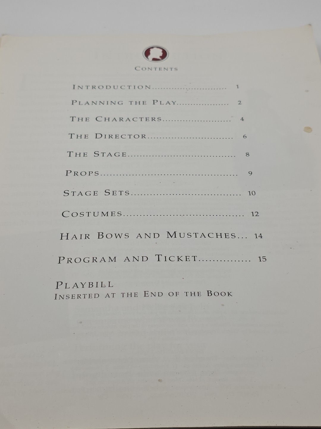 Vtg American Girls Pastimes Samantha’s Theater Kit Director’s Guide & 4 Scripts