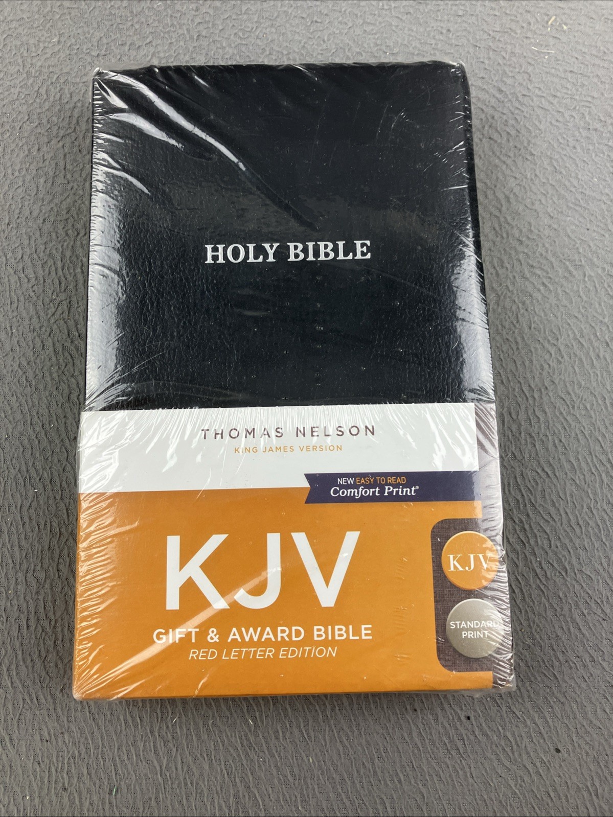 KJV, Gift and Award Bible, Leather-Look, Black, Red Letter, Comfort Print: Holy
