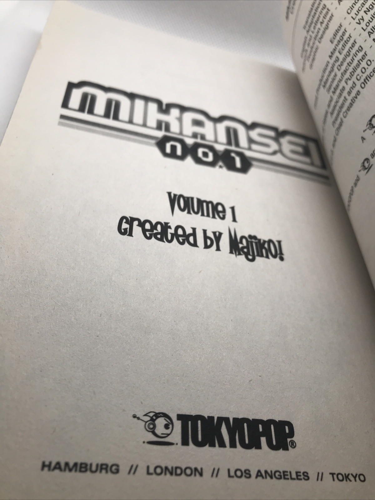 Mikansei No. 1 Volume 1 By Majiko Manga Anime Comic