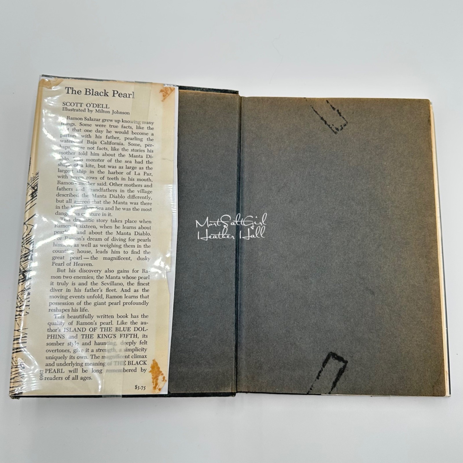 The Black Pearl By Scott ODell Hardcover Third Printing 1967 Library Copy Dust J