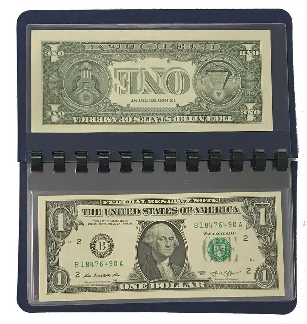 Currency Bill Pocket Album For Small / Fractional / Modern US Banknotes 10 Pages