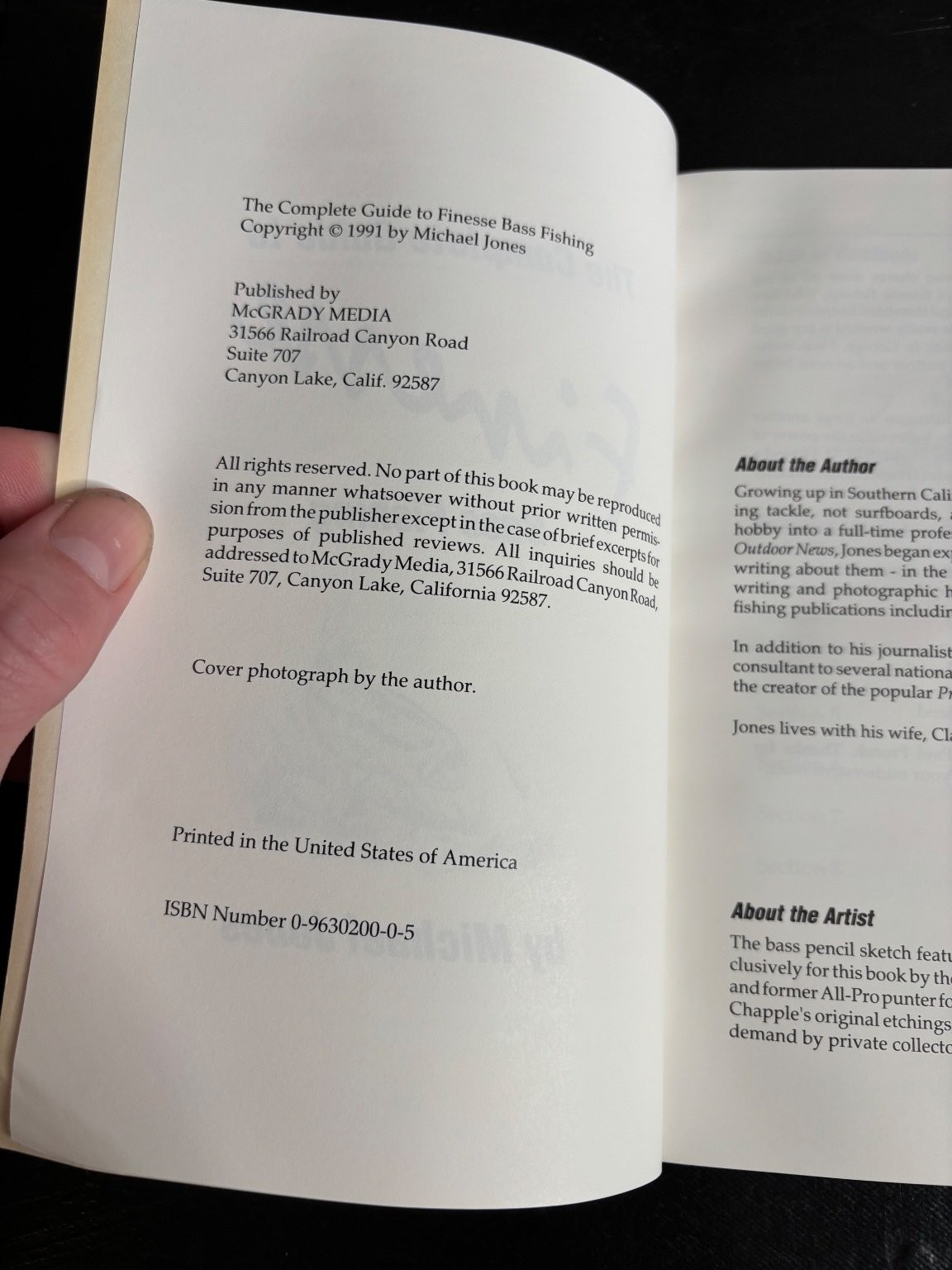 Complete Guide to Finesse Bass Fishing Michael Jones 1991 McGrady Media