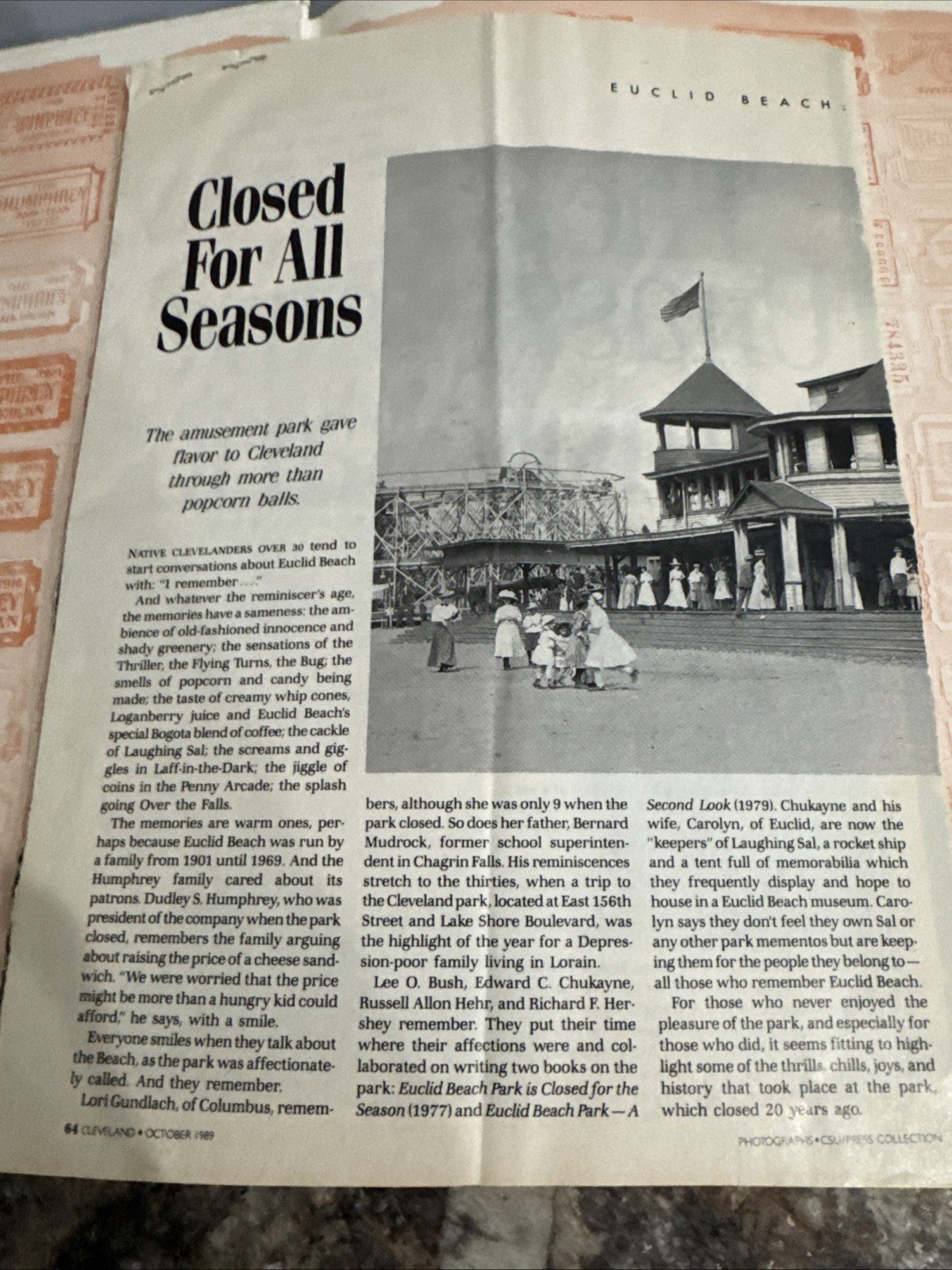 Euclid Beach Park Hardcover Amusement Park Books Inc 1977 Closed For The Season