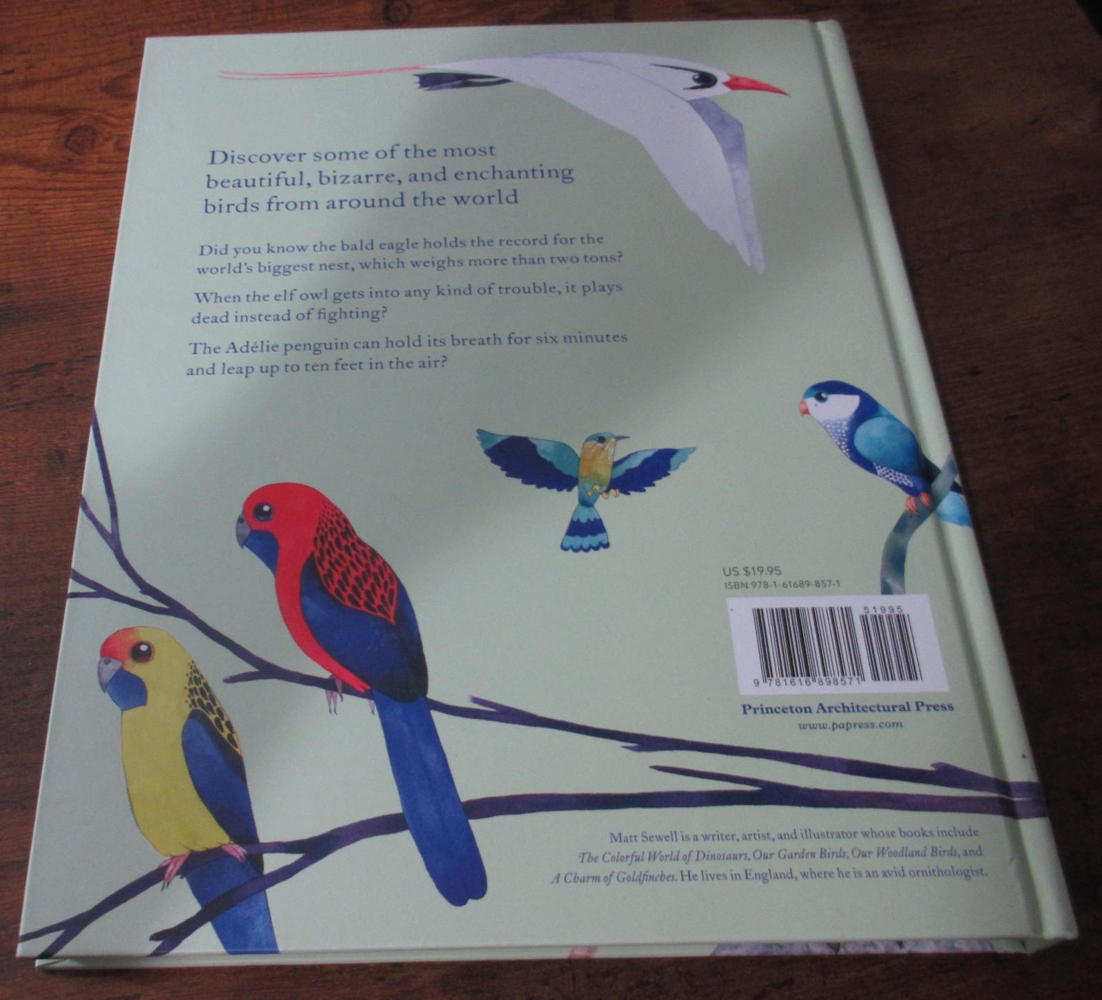“The Atlas of Amazing Birds” by Matt Sewell – hardcover
